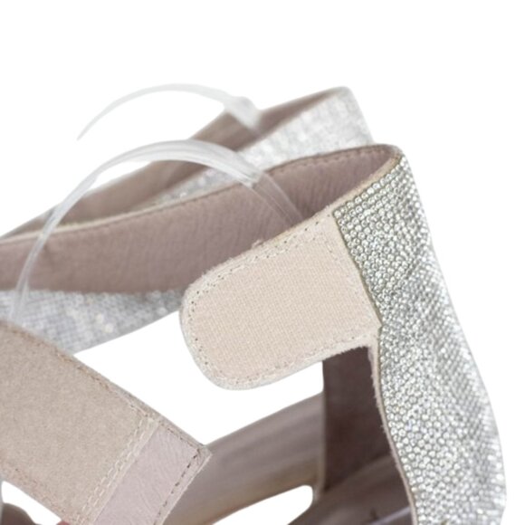 Jeffrey Campbell Kassidy Silver Rhinestone Platform Heels Women's Size 10 - Picture 2 of 9